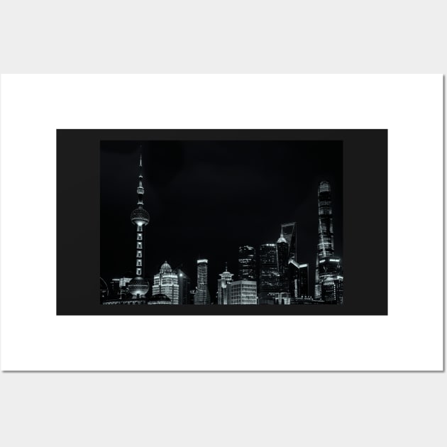 Shanghai Skyline Wall Art by David Lichtneker